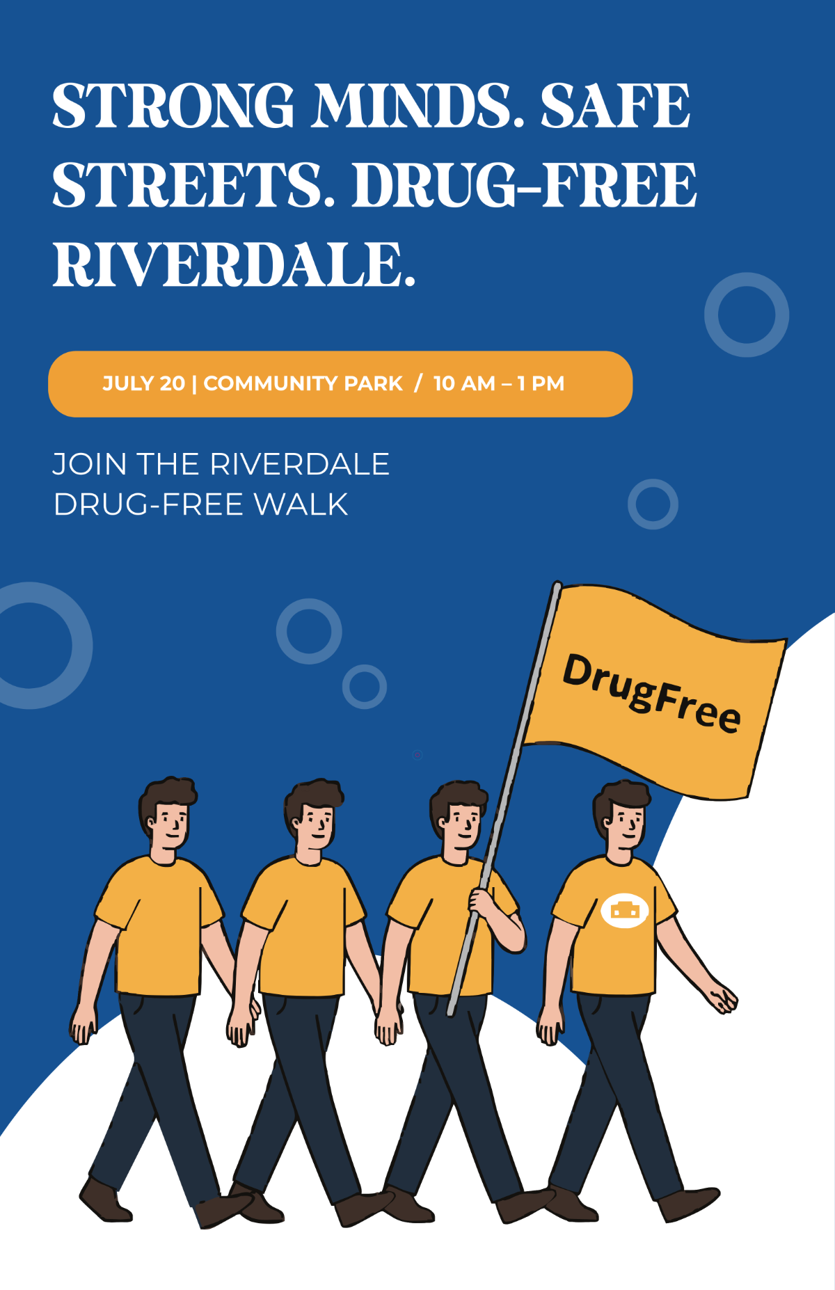 Free Drug Free Community Poster Template
