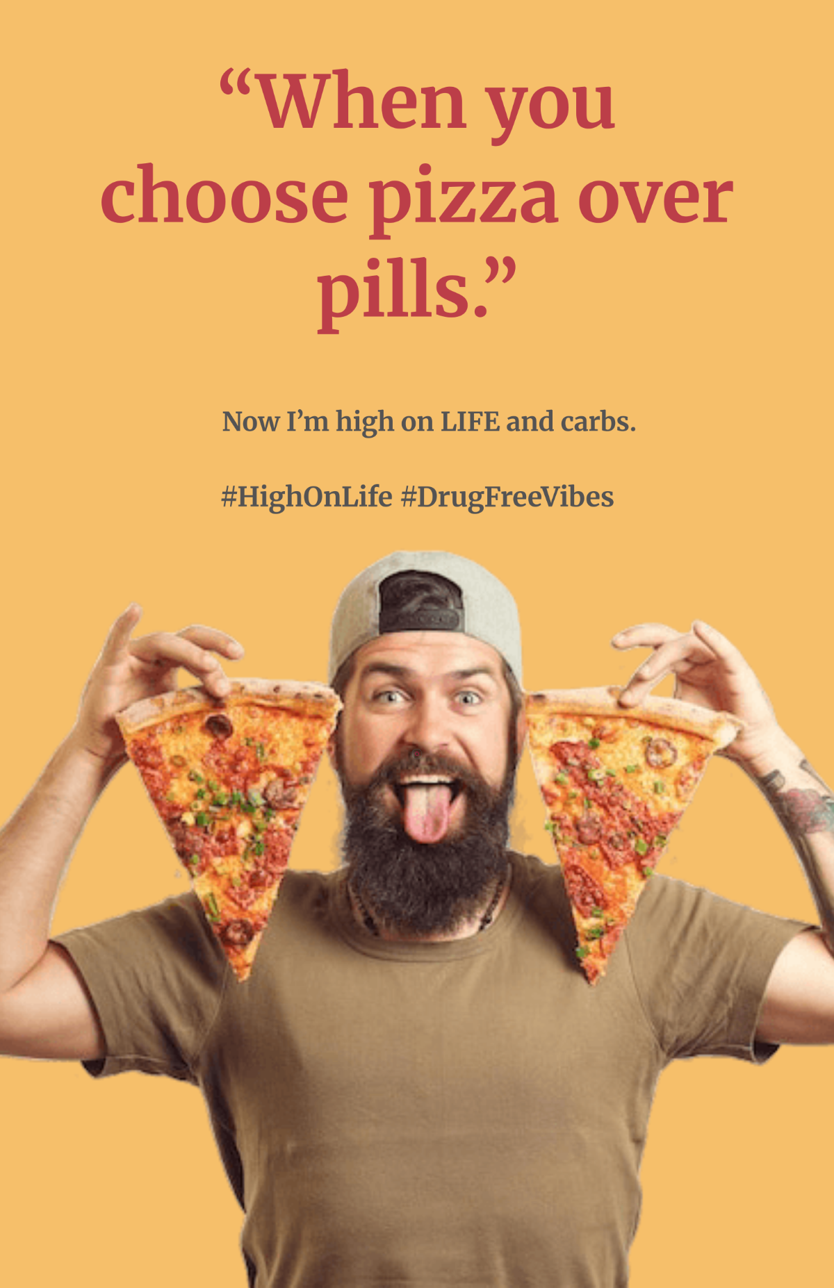 Free Drug Free Poster Meme Template