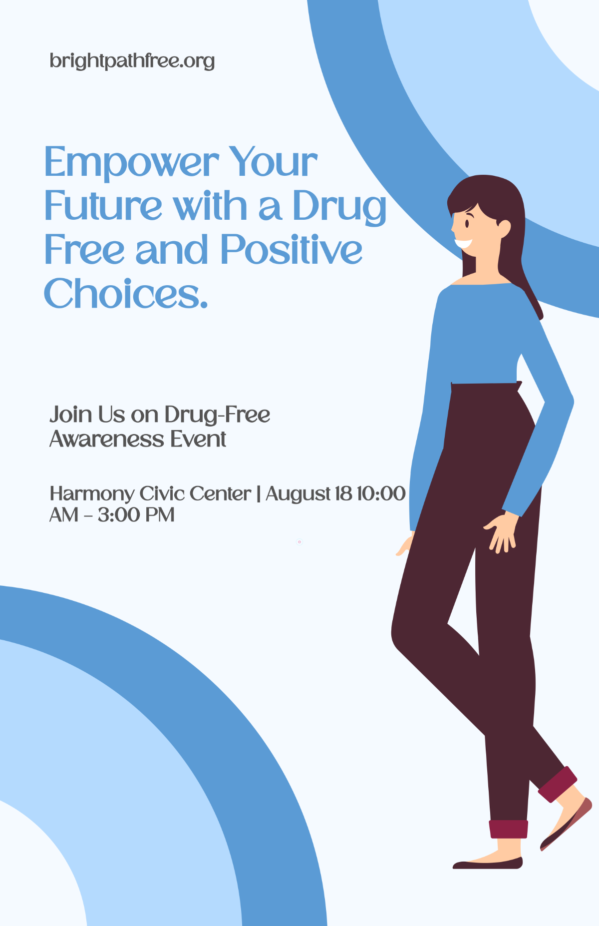 Free Positive Drug Free Professional Poster Template