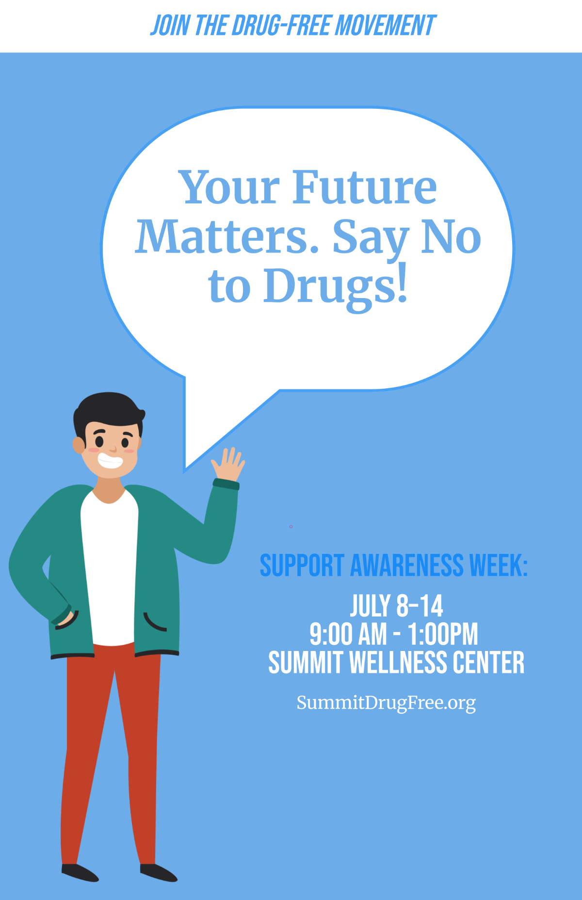 Free Drug Free Poster Template