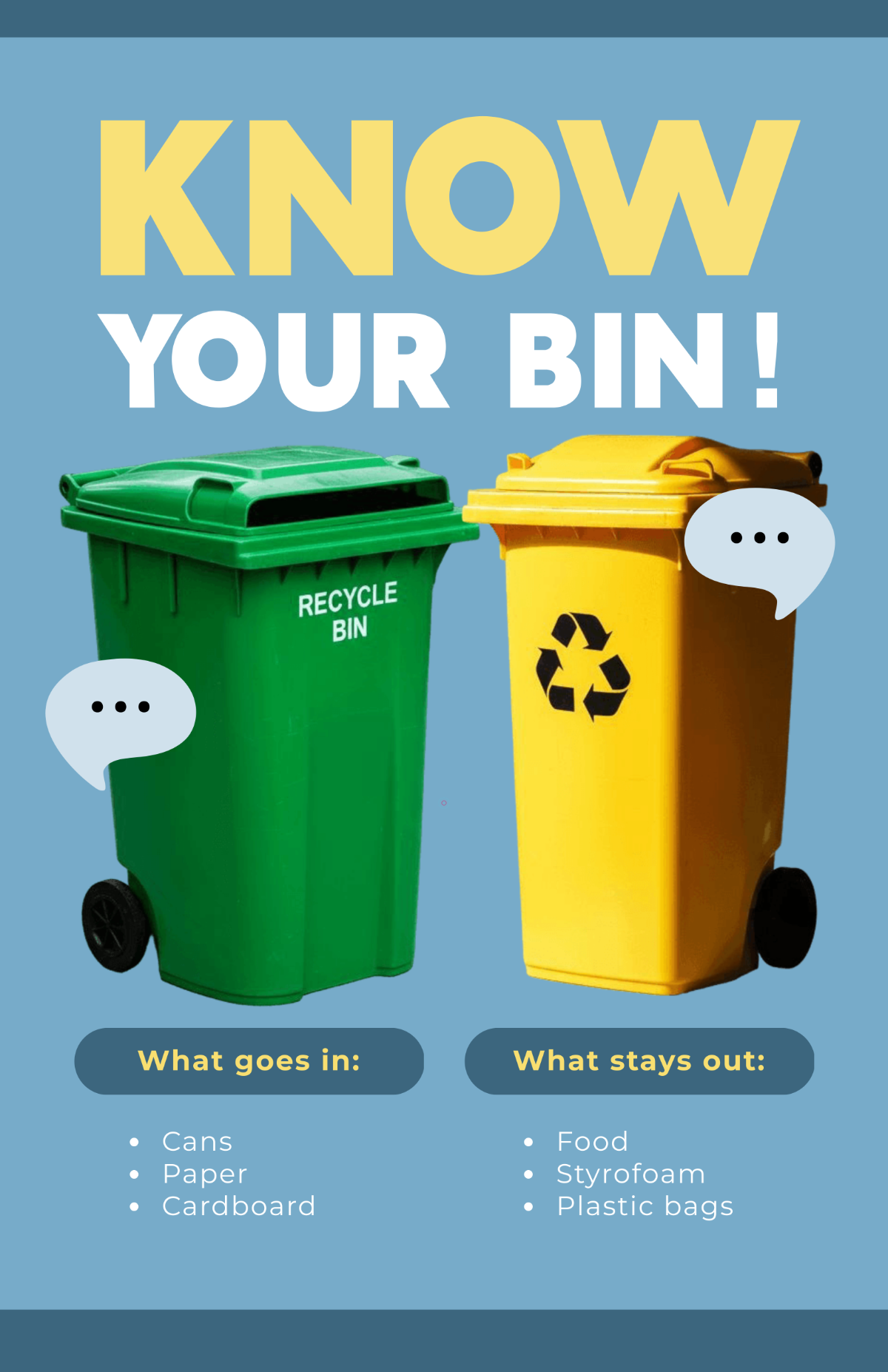 Free Recycle Bin Poster Template
