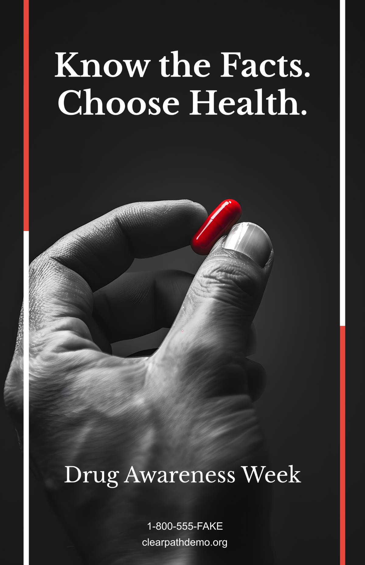 Free Professional Drug Awareness Facts Poster Template