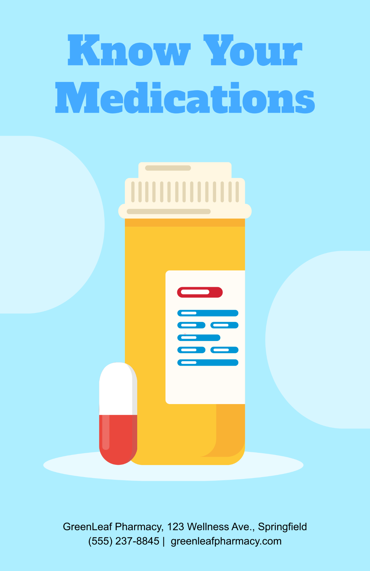 Free Pharmacy Drug Safety Awareness Poster Template