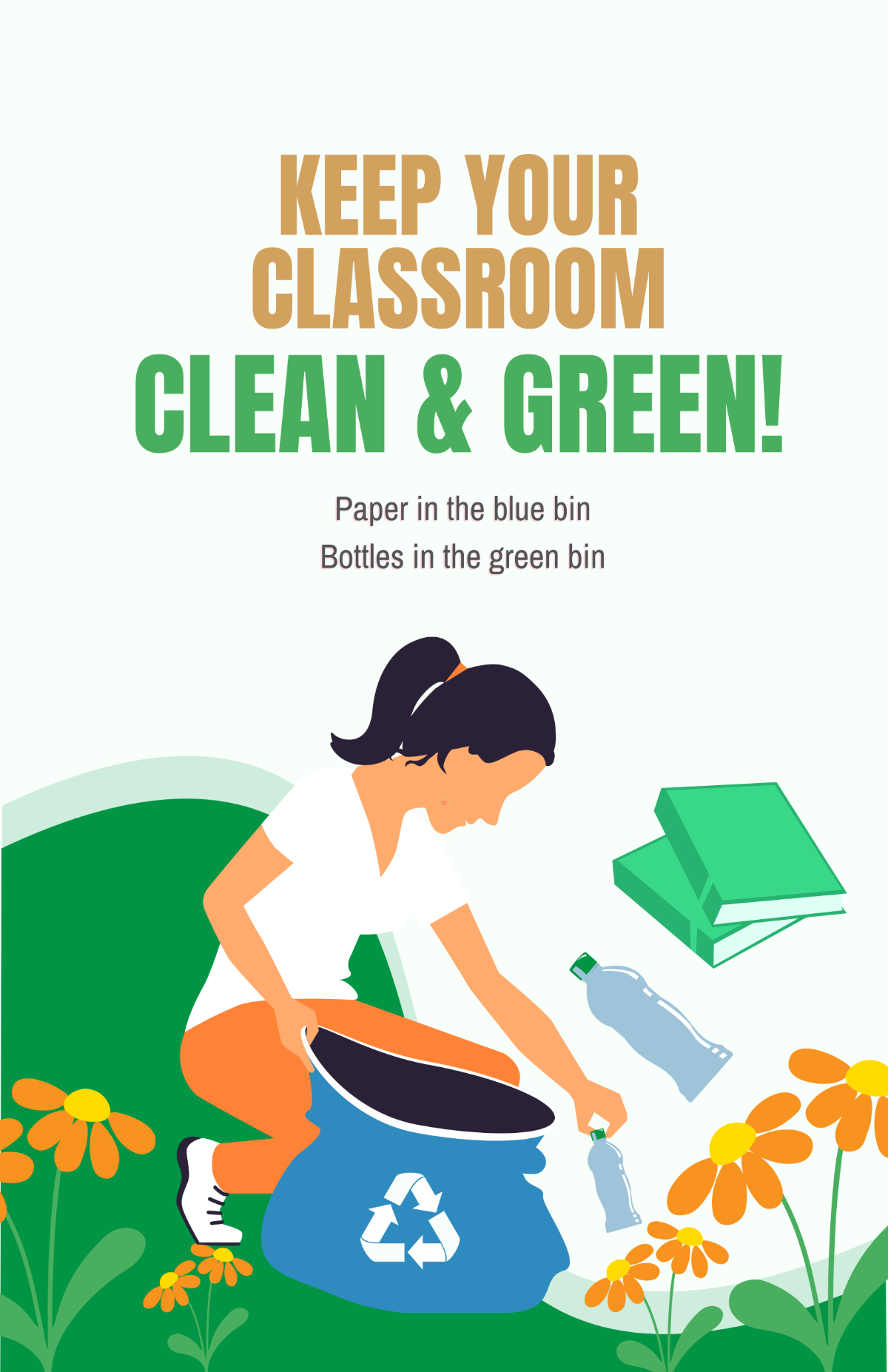 Free Classroom Recycle Poster Template