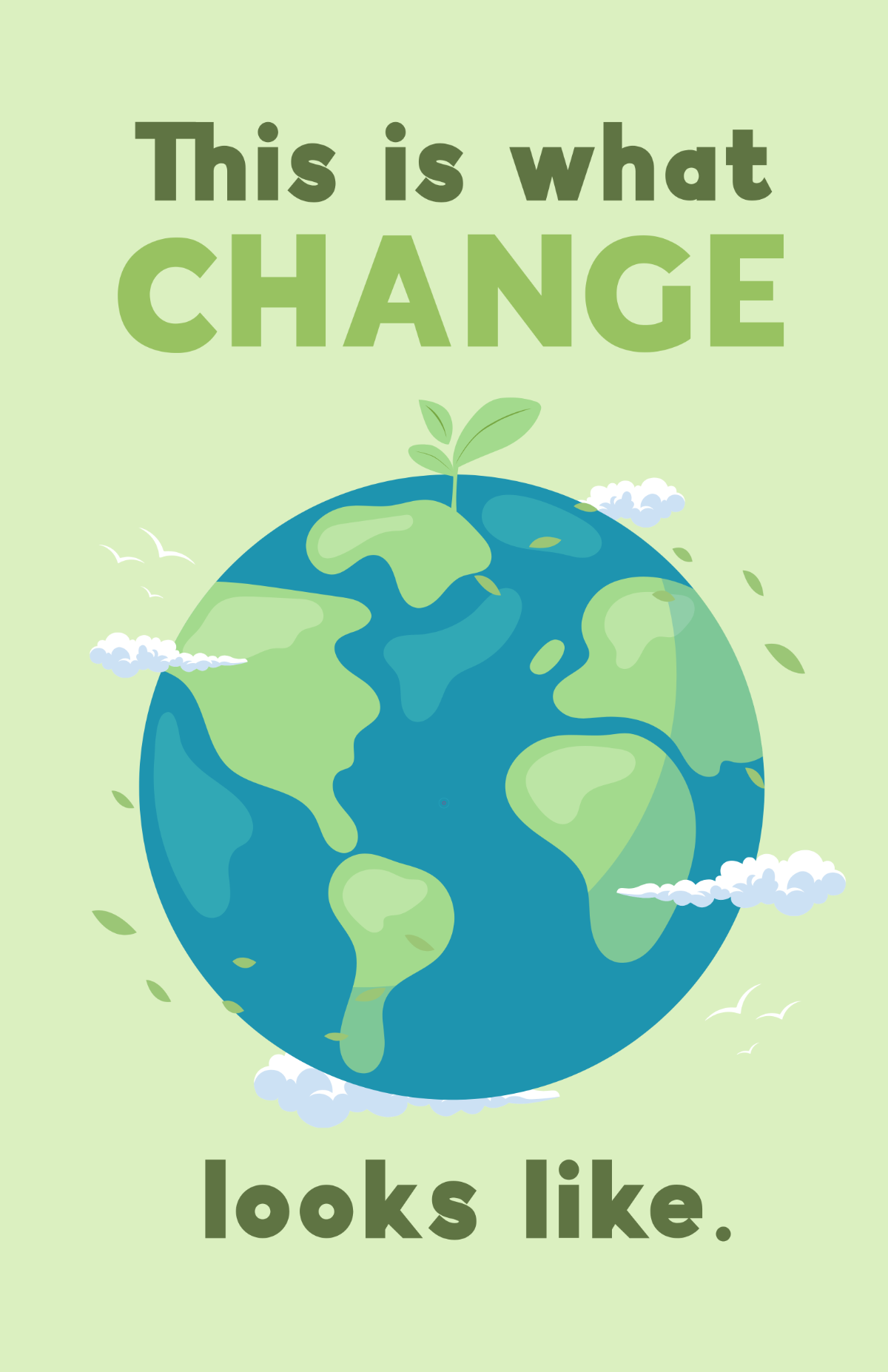 Free Portrait  Recycle Poster Template