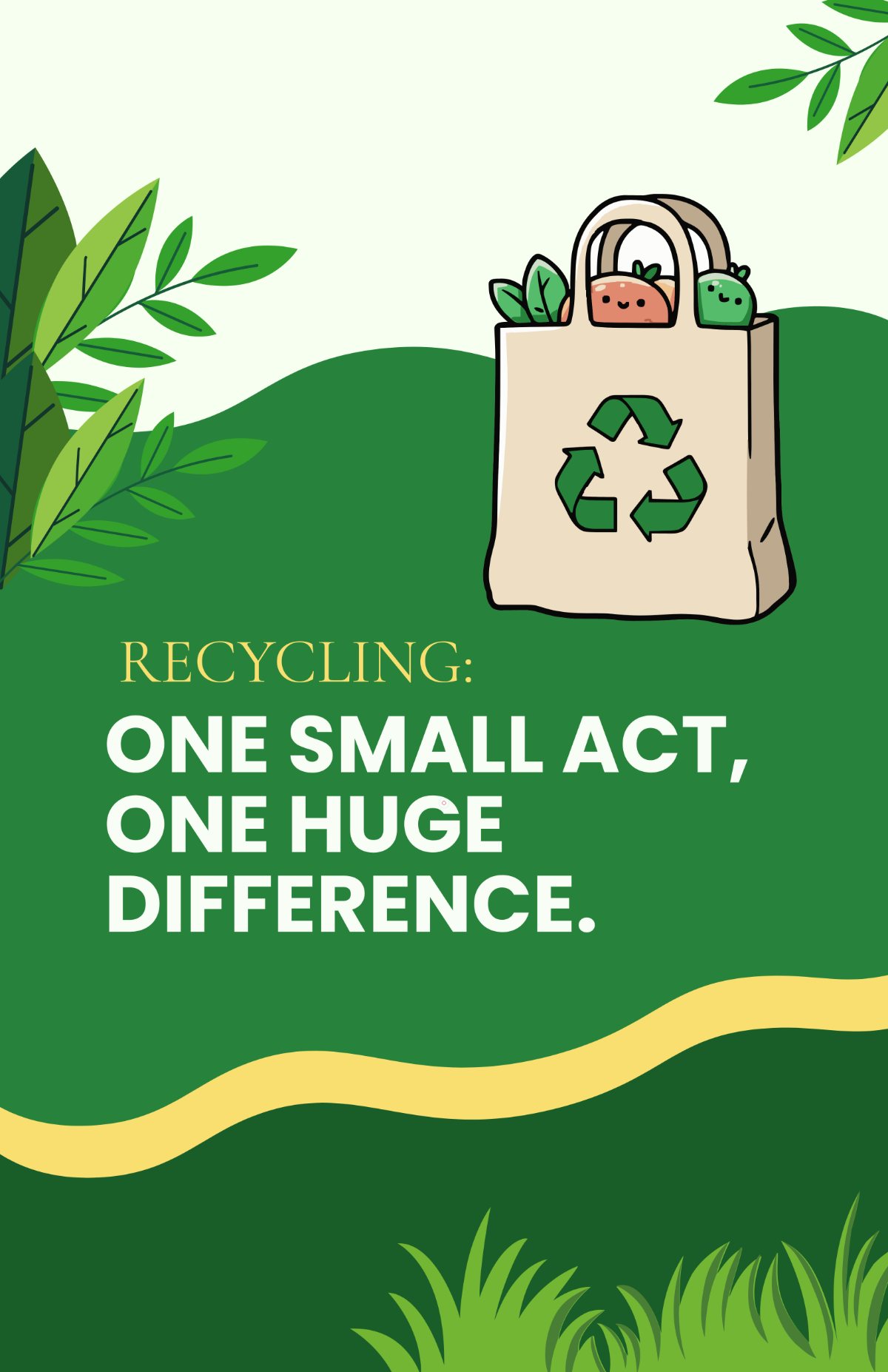 Free Green Recycle Poster Template