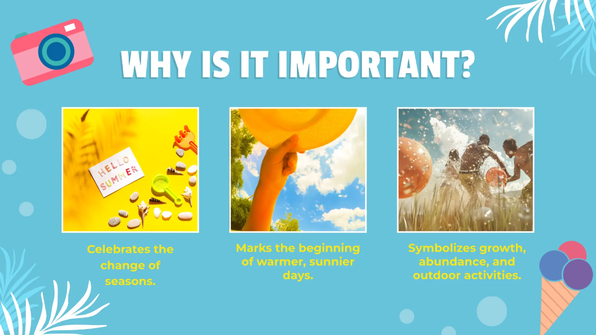 Free First Day of Summer Presentation Template to Edit Online