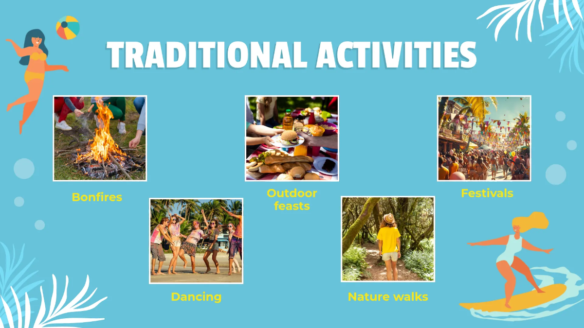 Free First Day of Summer Presentation Template to Edit Online