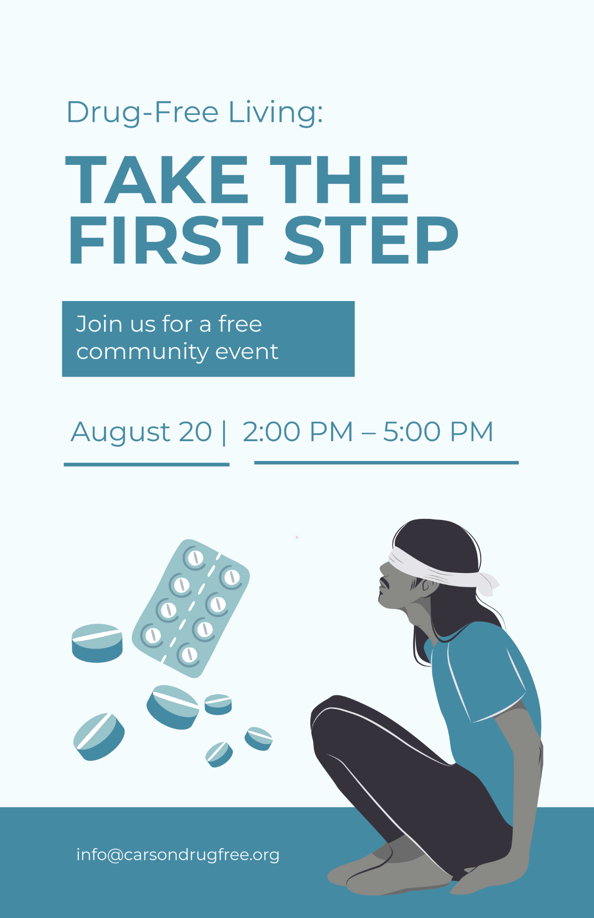 Free Simple Drug Free Information Poster Template
