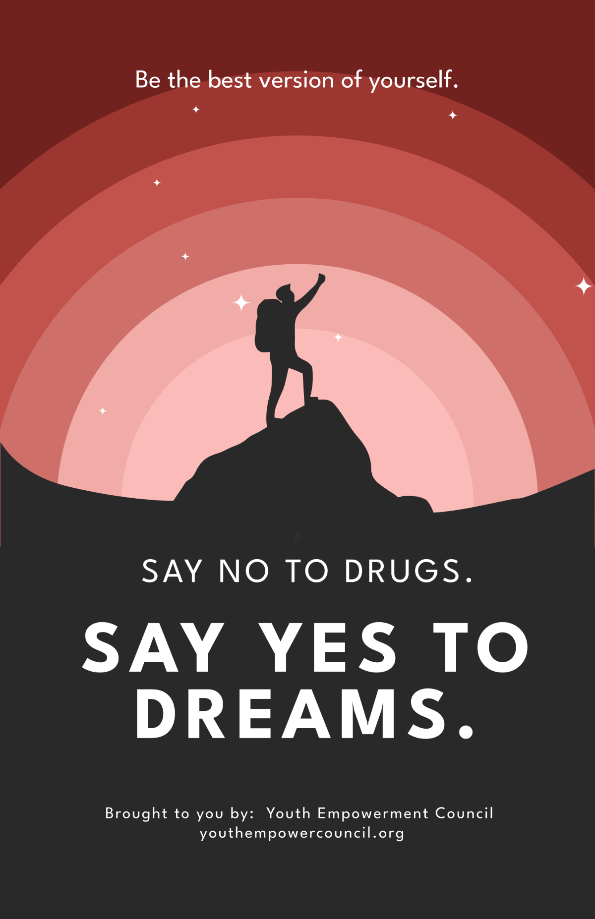 Free Motivational Drug Free Poster Template