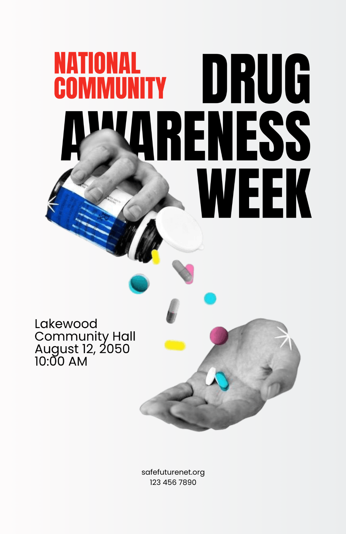 Free National Community Drug Awareness Poster Template