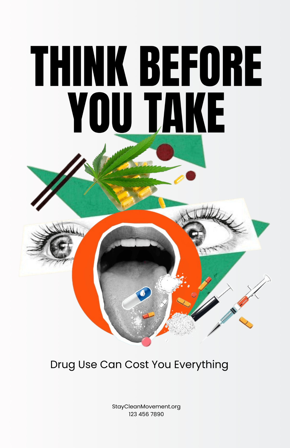 Free Drug Dangers Awareness Poster Template