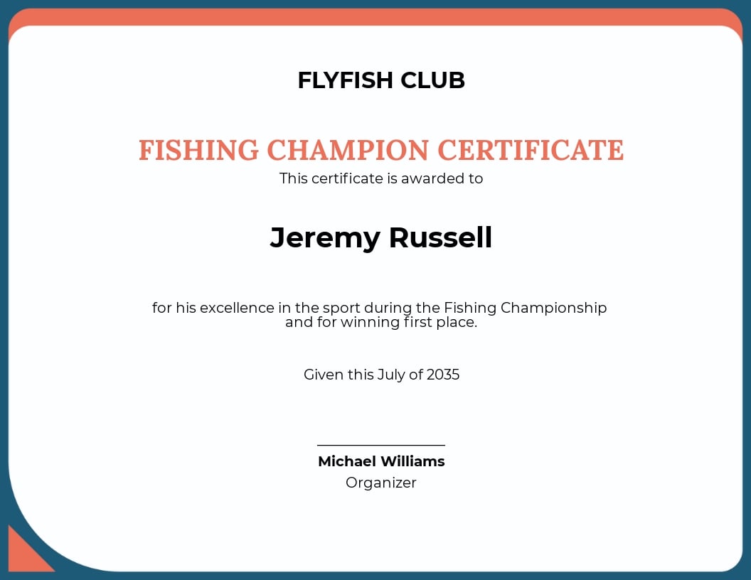 Fishing Champion Certificate template.jpe
