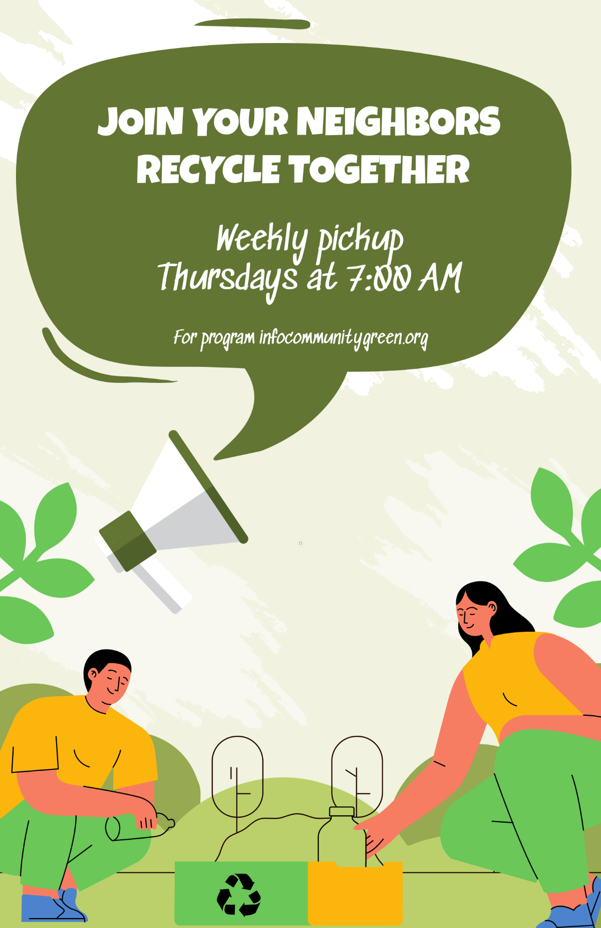 Free Community Recycle Program Poster Template