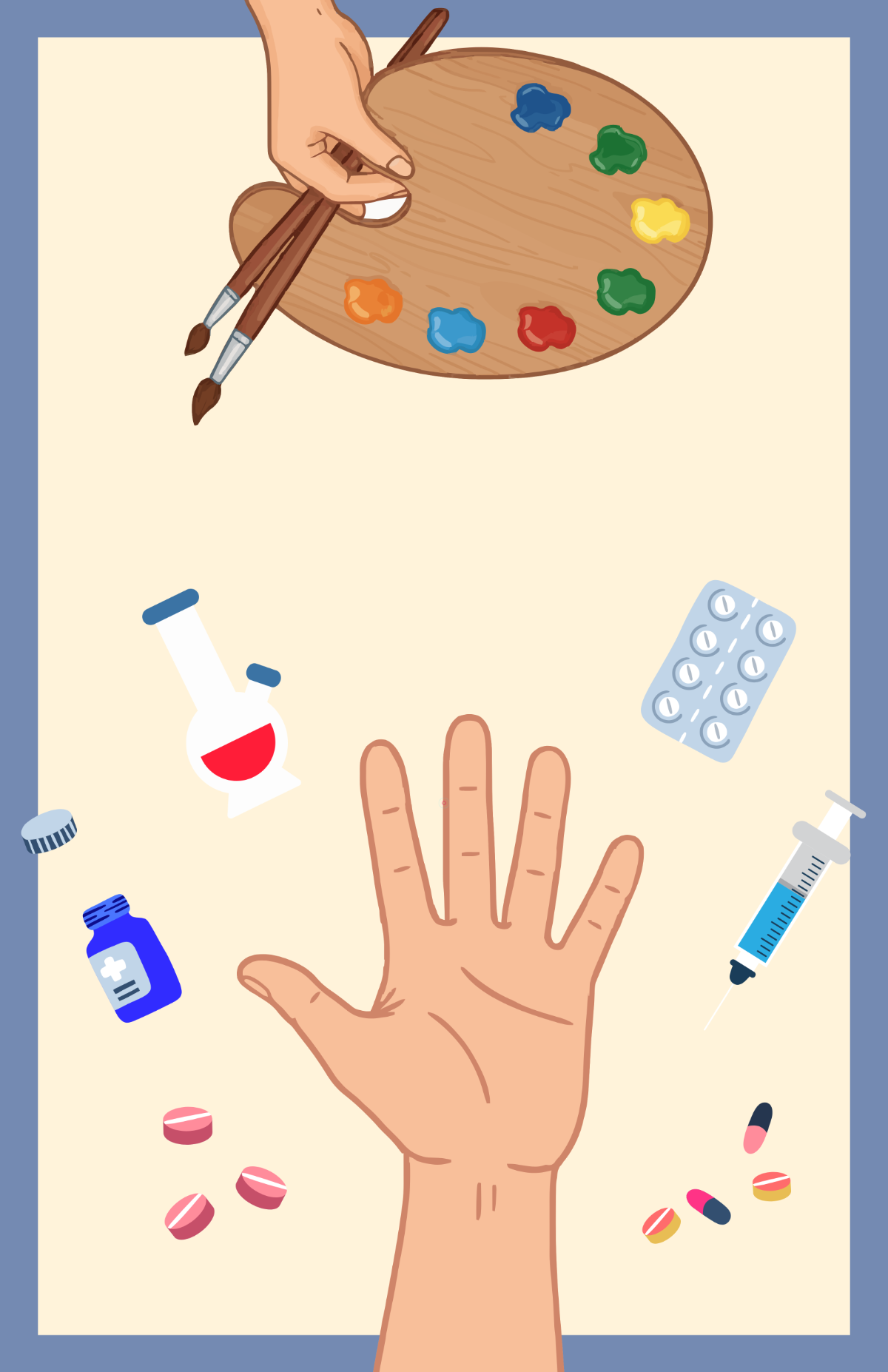 Free Drug Free Painting Background Poster Template