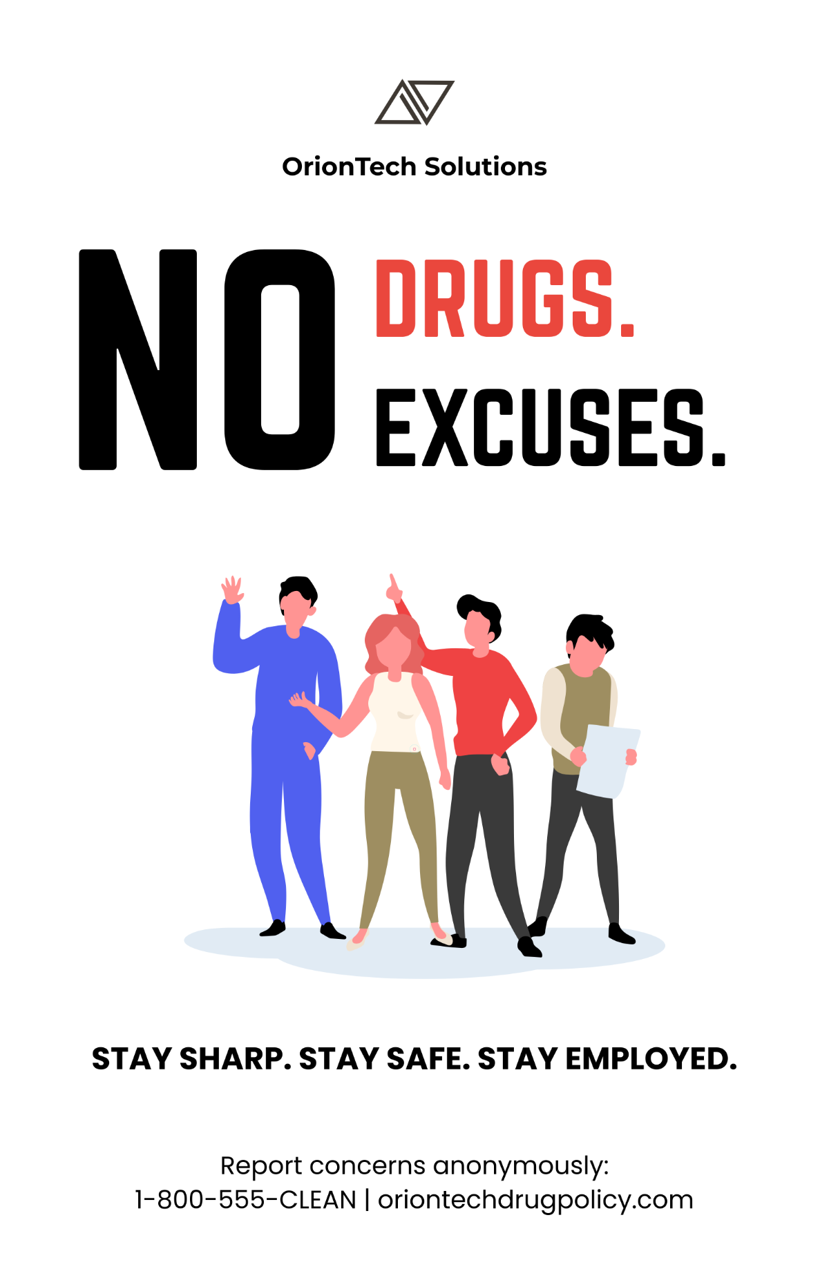 Free Drug Free Poster for Workplace Template