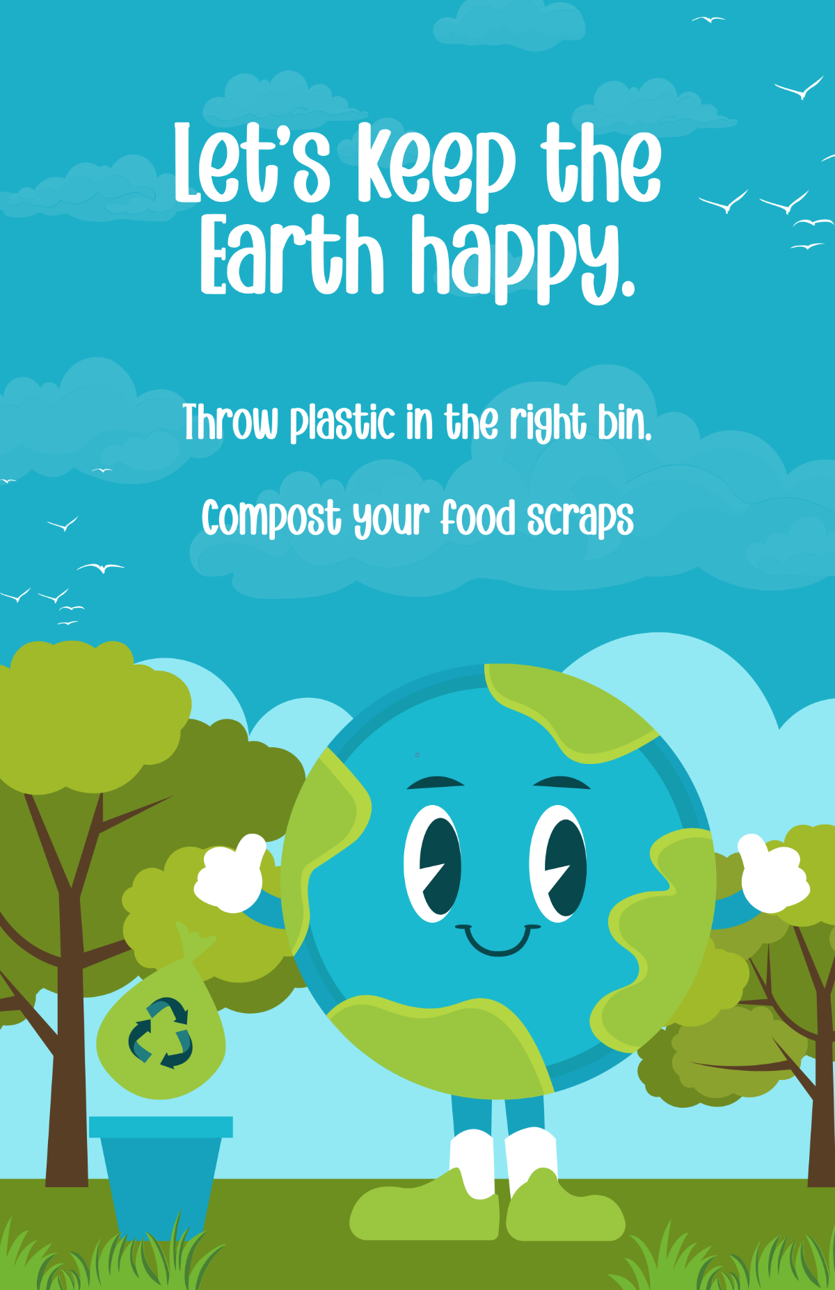 Free Recycle Sustainability Poster Template