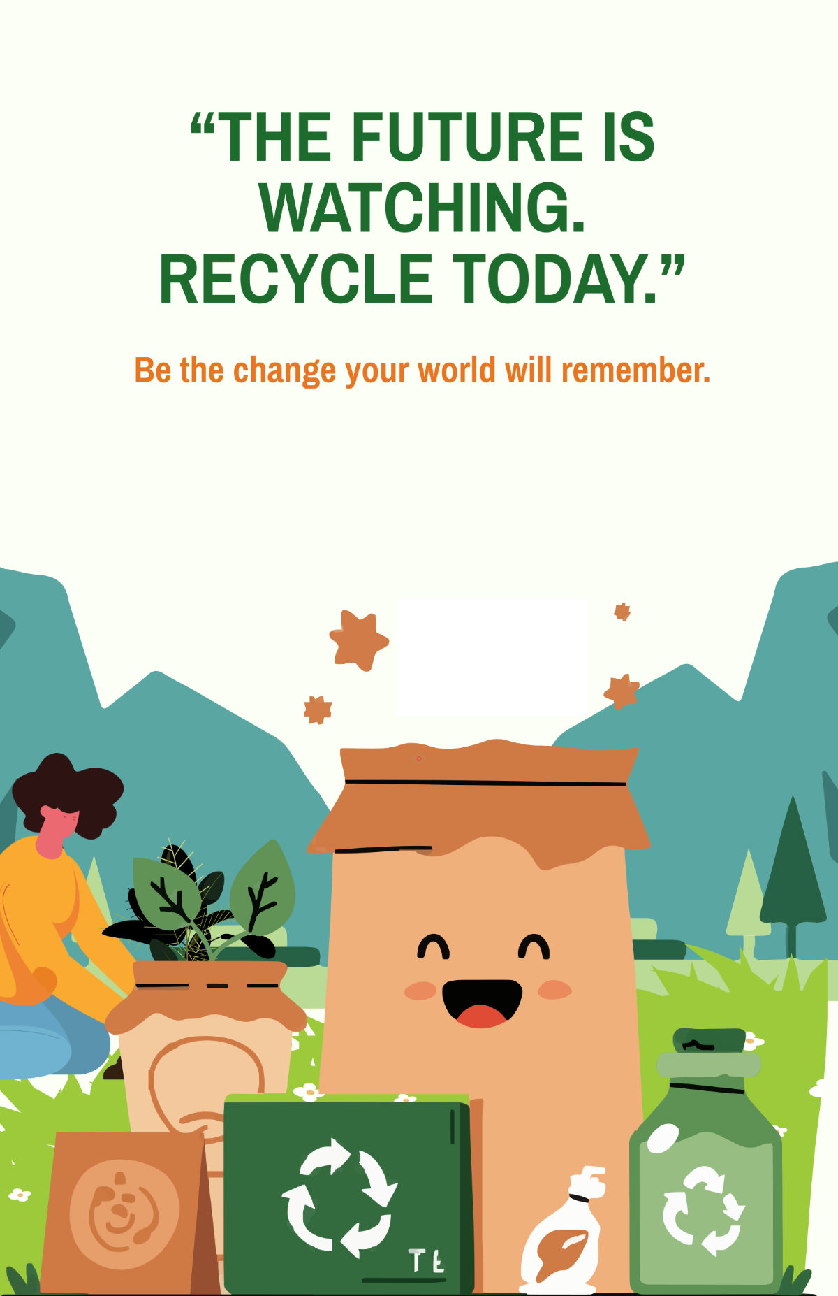 Free Motivational Recycle Poster Template