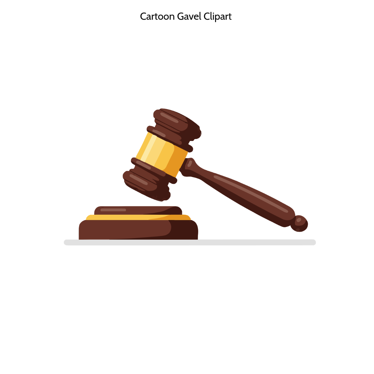 Free Cartoon Gavel Clipart Template to Edit Online