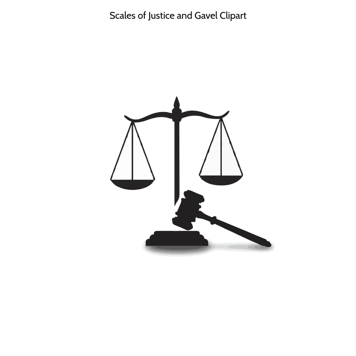 Free Scales of Justice and Gavel Clipart Template to Edit Online