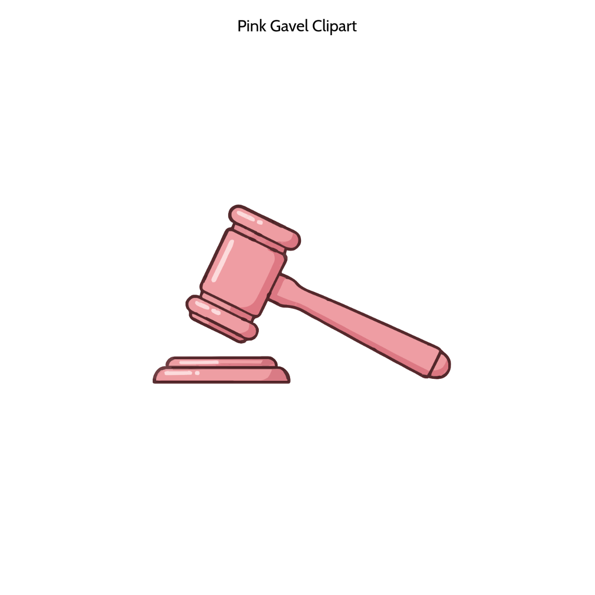 Free Pink Gavel Clipart Template to Edit Online