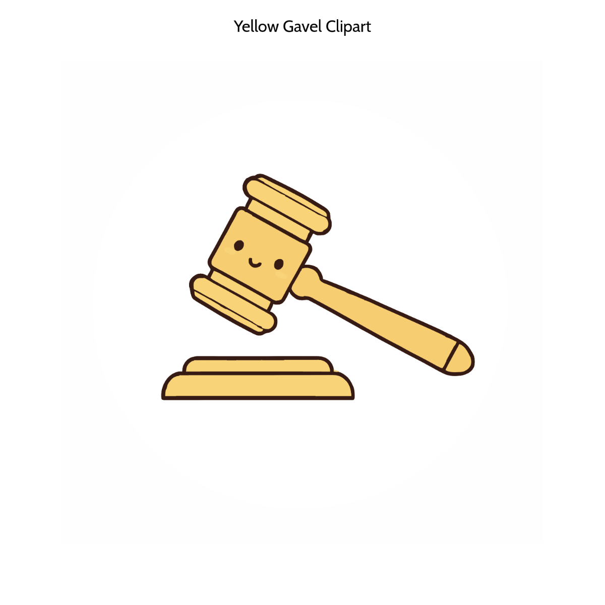 Free Yellow Gavel Clipart Template to Edit Online