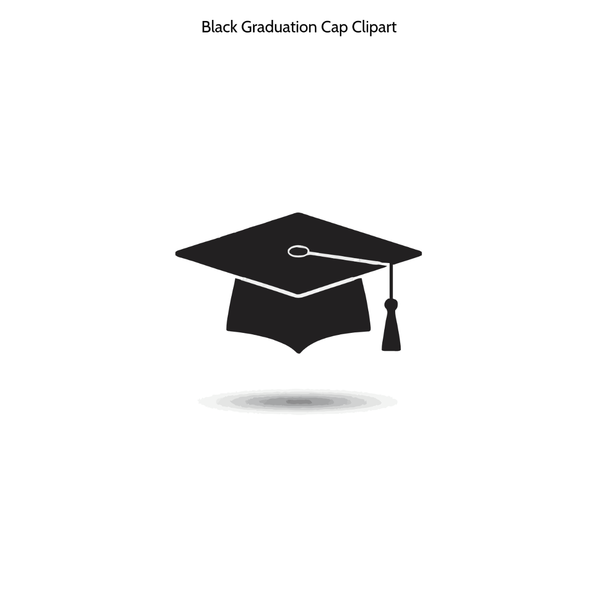 Free Black Graduation Cap Clipart Template