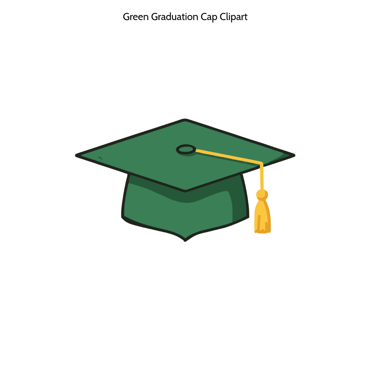 Free Green Graduation Cap Clipart Template