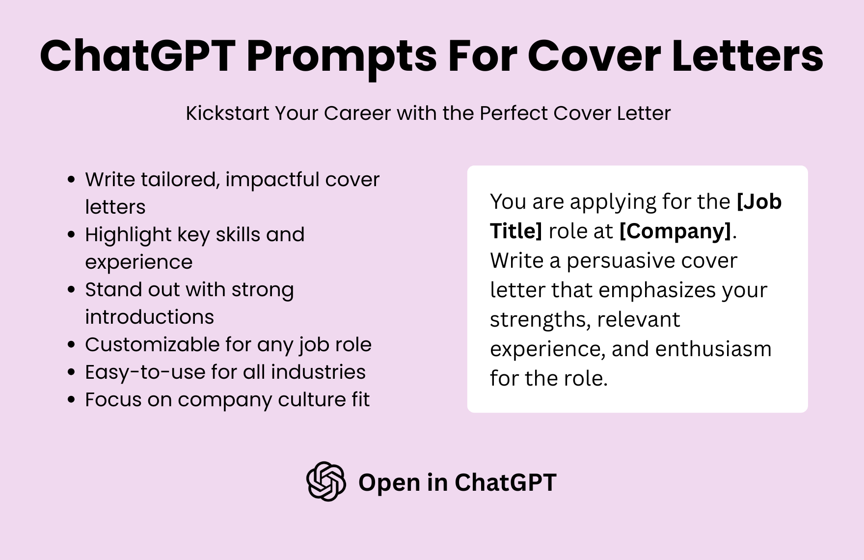 Free Cover Letter Prompts For ChatGPT to Download