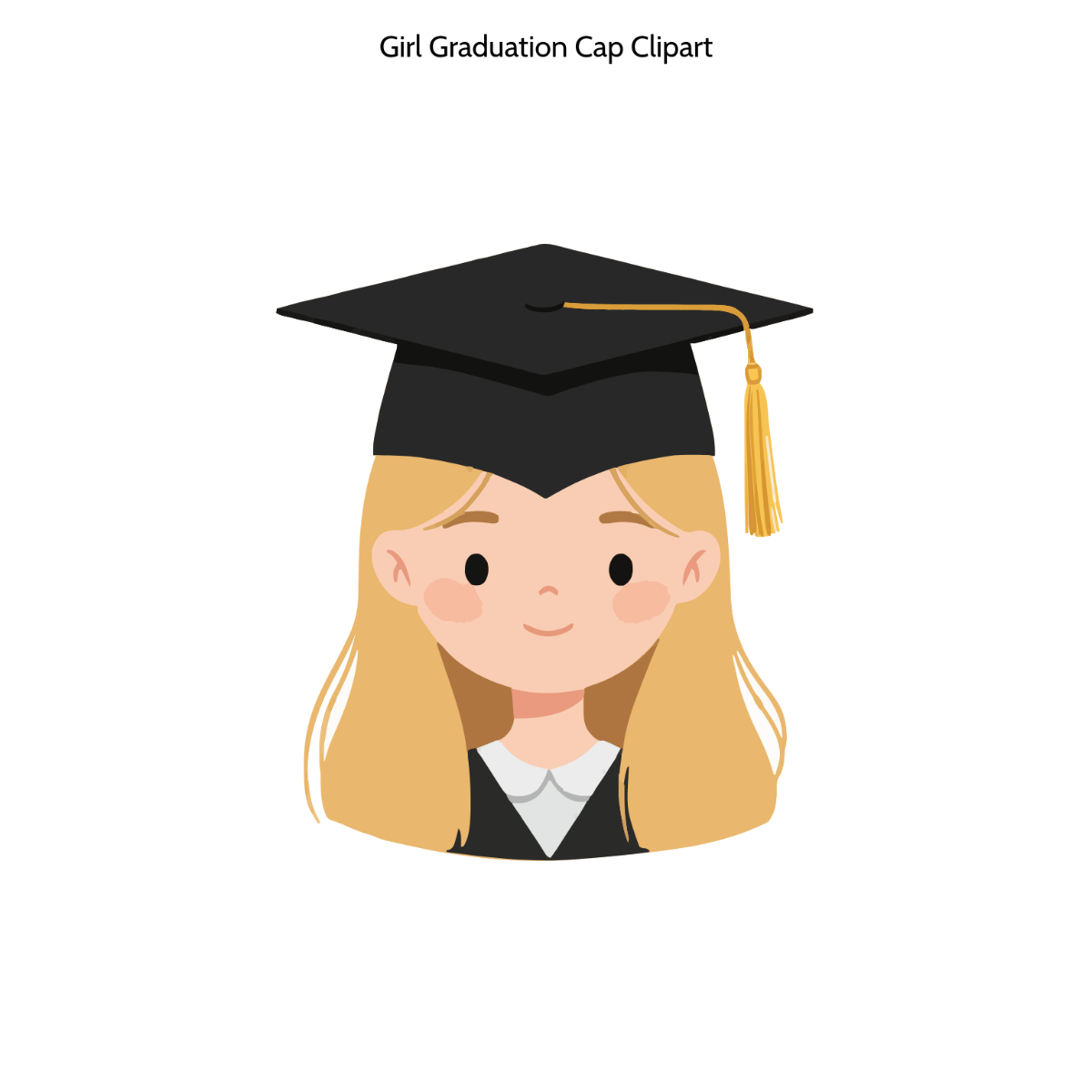 Free Girl Graduation Cap Clipart Template