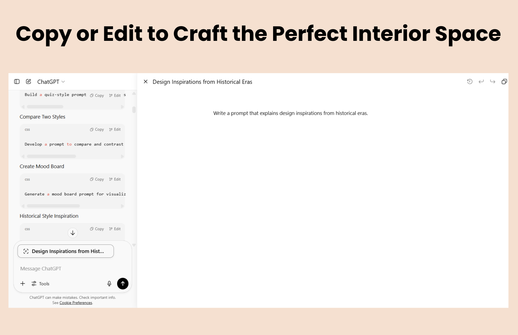 Free ChatGPT Prompts For Interior Design