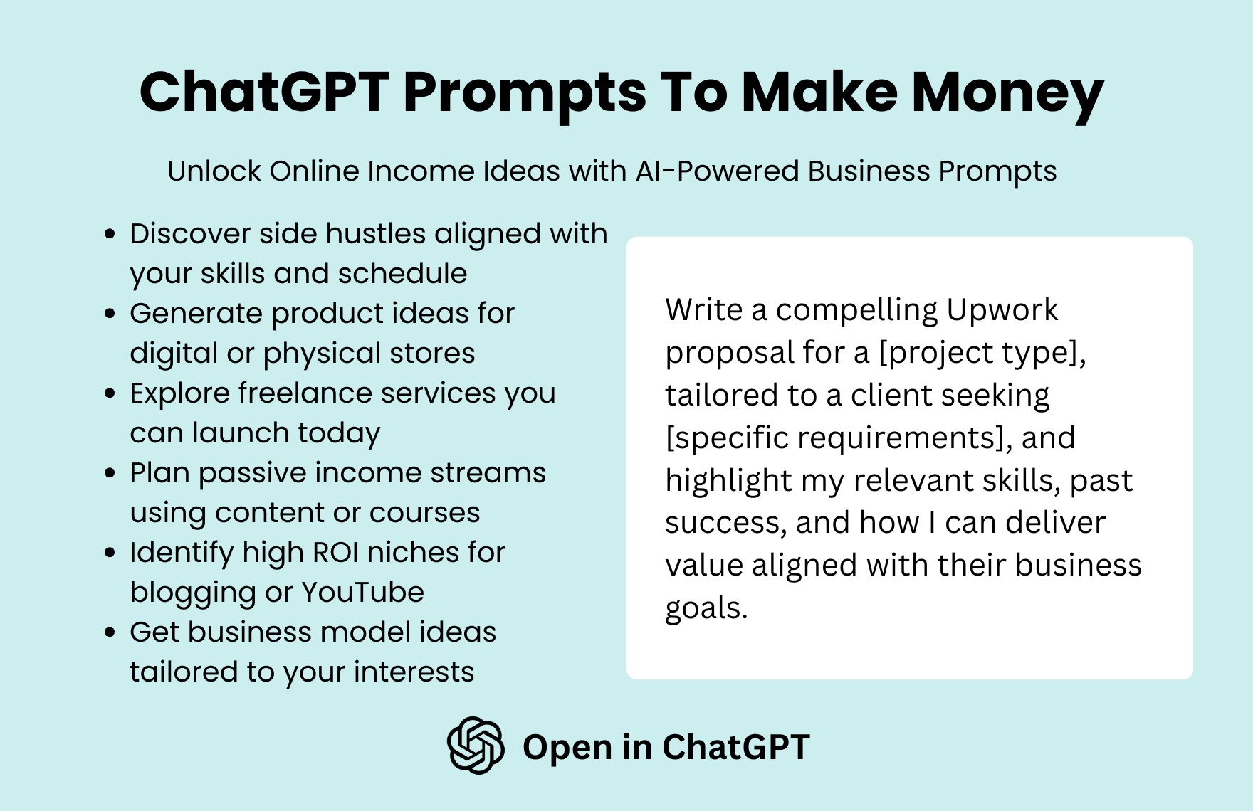 Free ChatGPT Prompts To Make Money