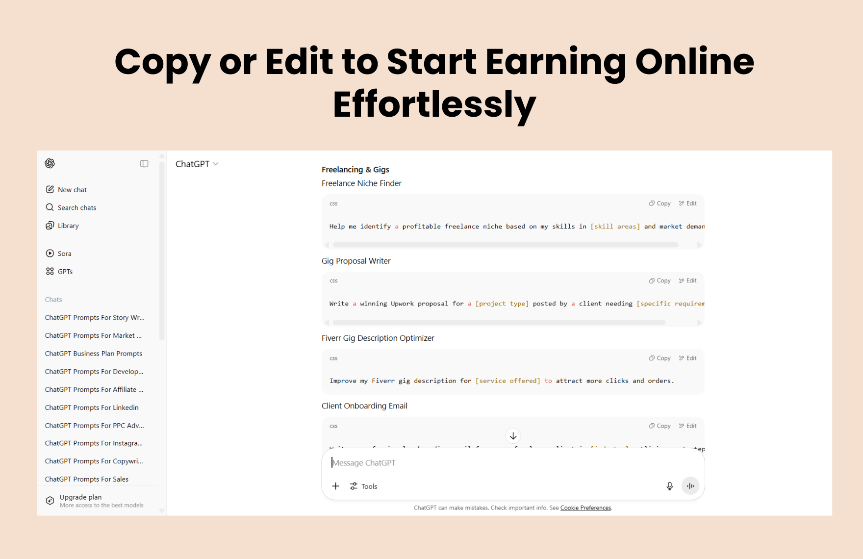 Free ChatGPT Prompts To Make Money