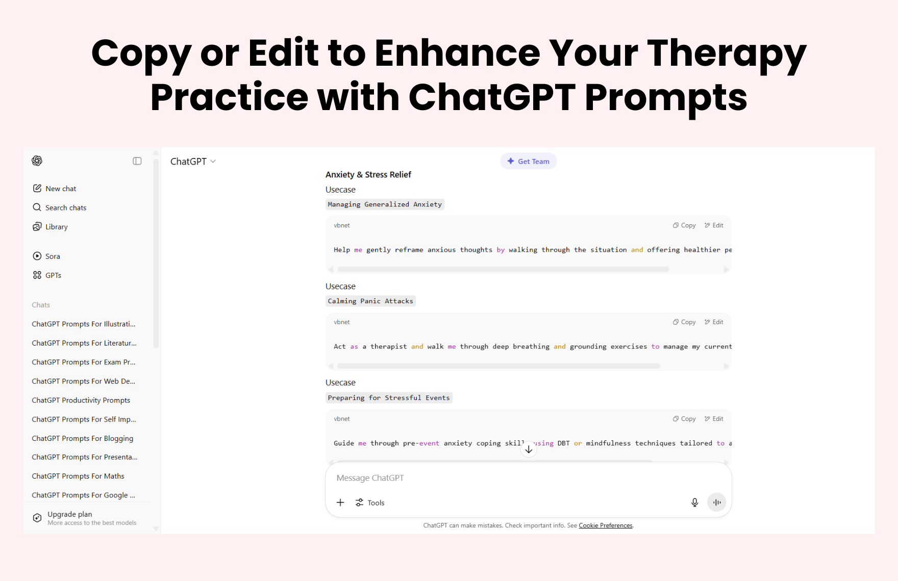 Free ChatGPT Prompts For Therapy Free ChatGPT Prompts For Therapy