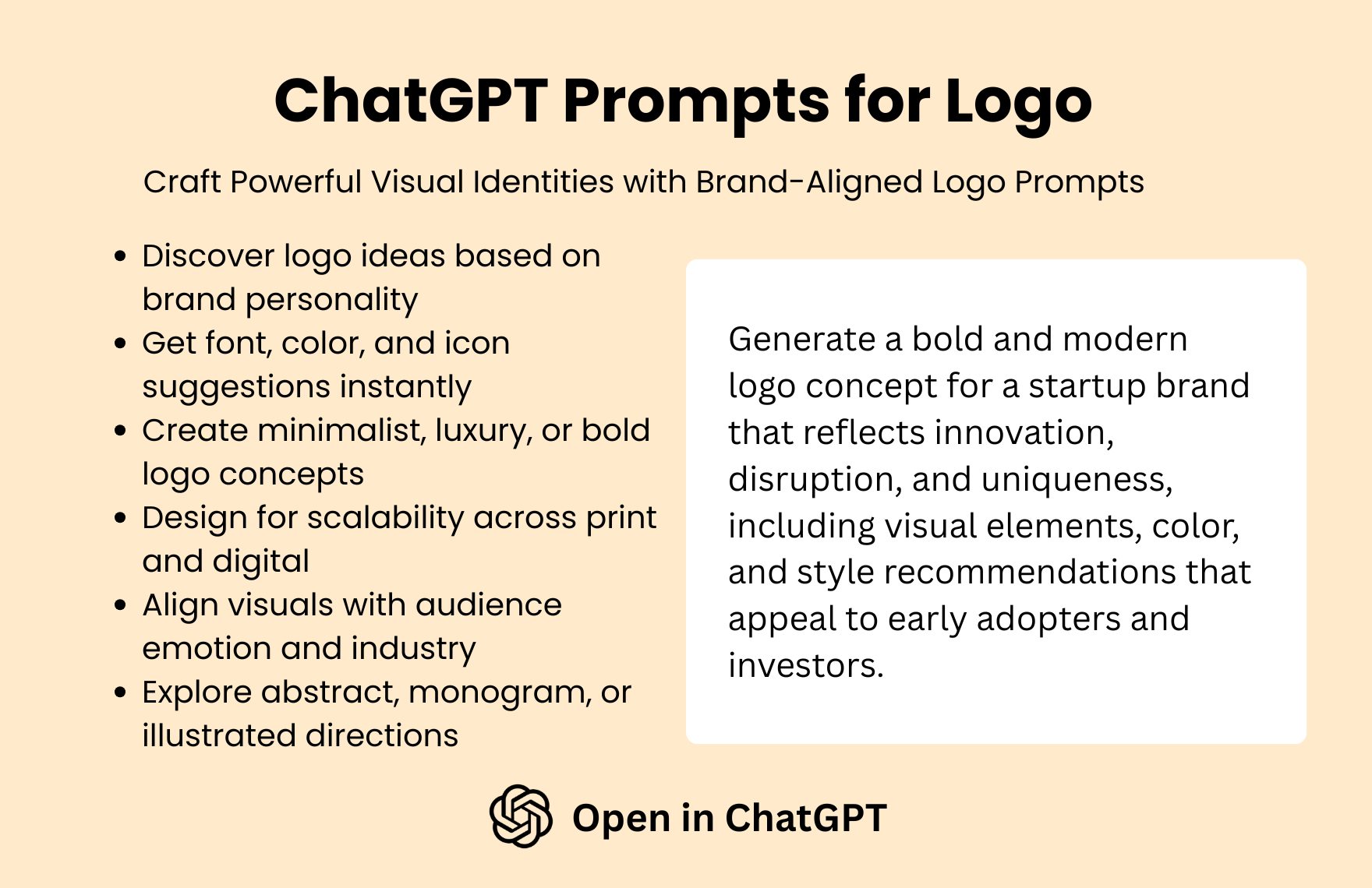 Free ChatGPT Prompts For Logo