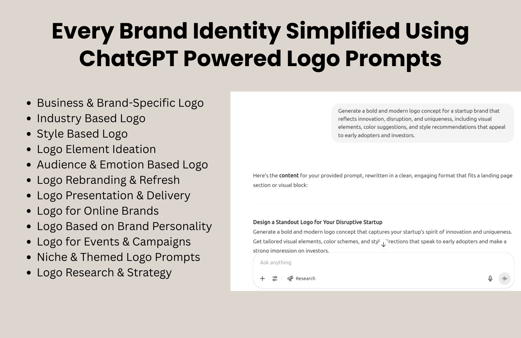 Free ChatGPT Prompts For Logo