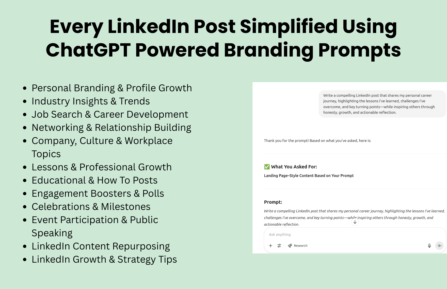 Free ChatGPT Prompts For Linkedin Posts