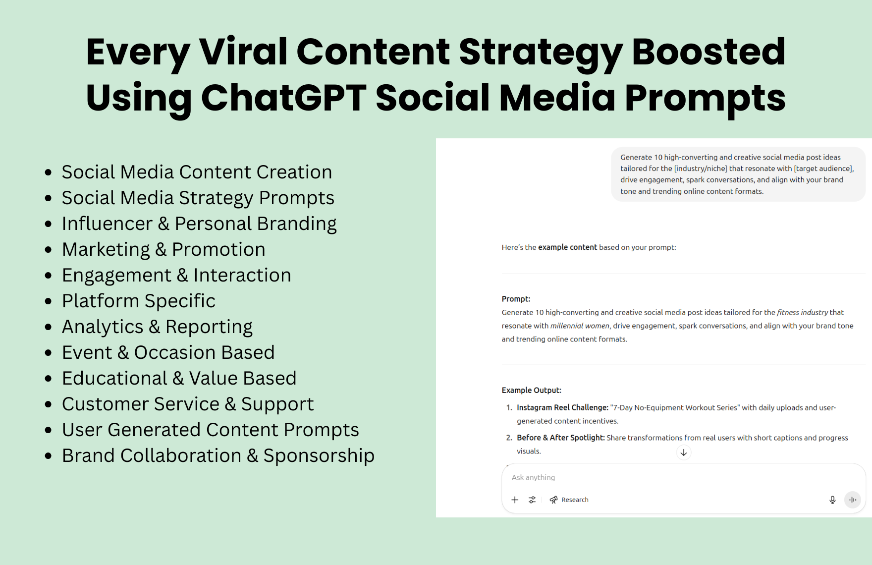 Free ChatGPT Prompts For Social Media
