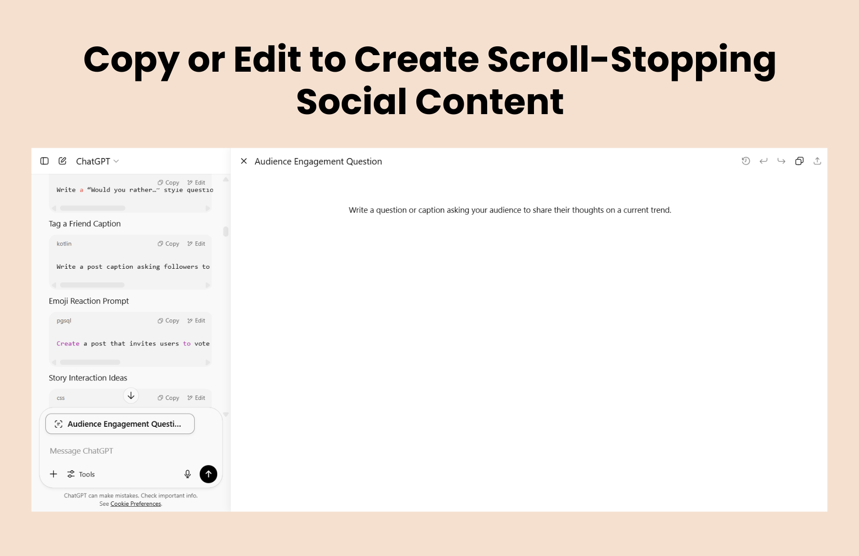 Free ChatGPT Prompts For Social Media