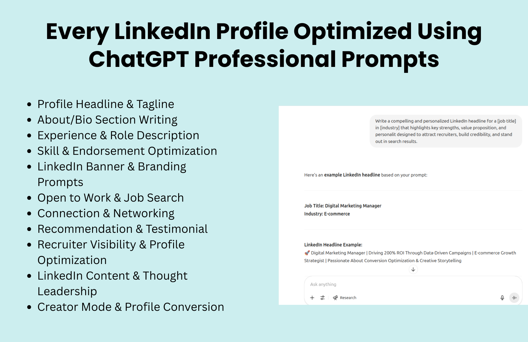Free ChatGPT Prompts For Linkedin Profile