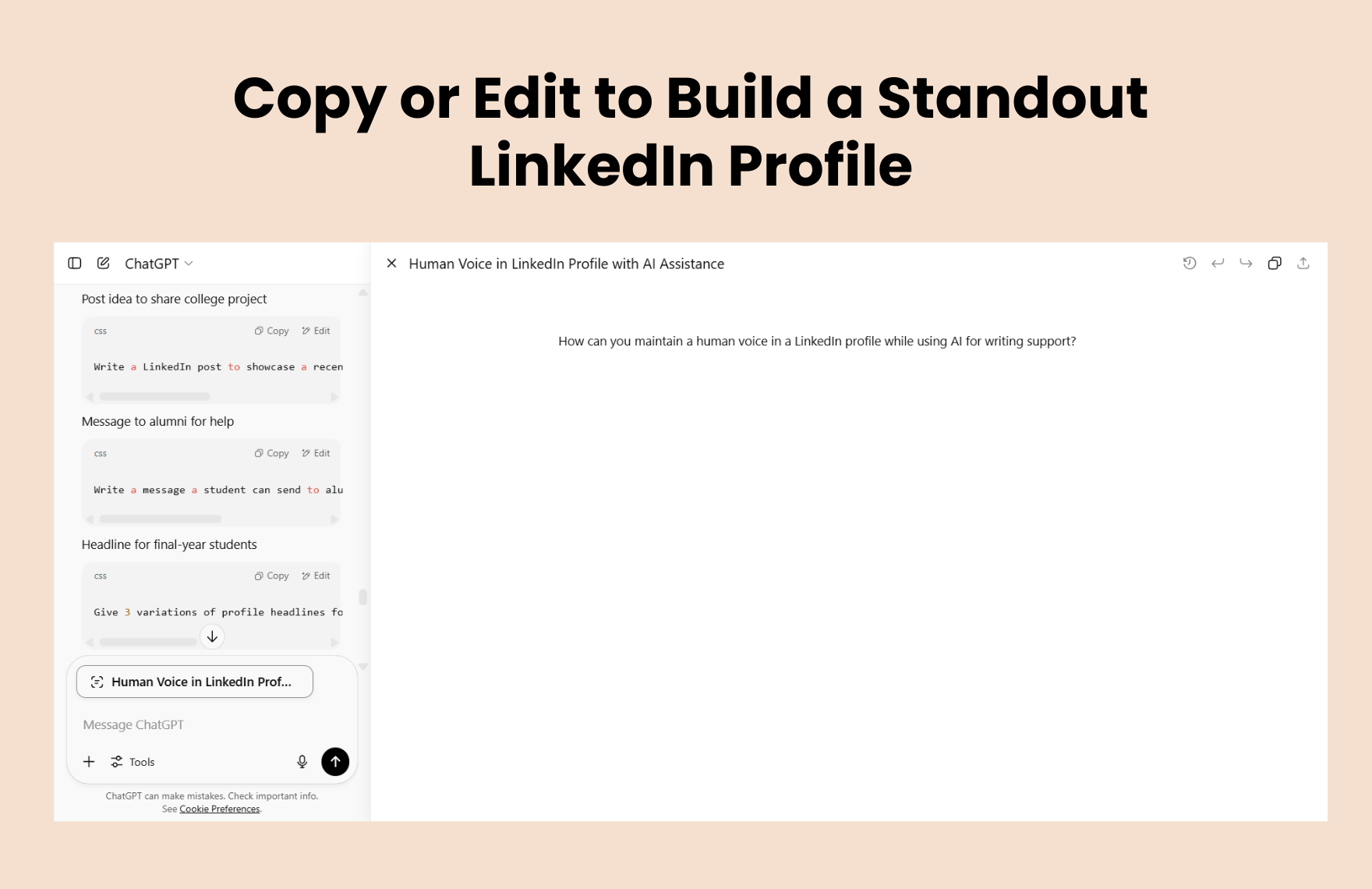 Free ChatGPT Prompts For Linkedin Profile