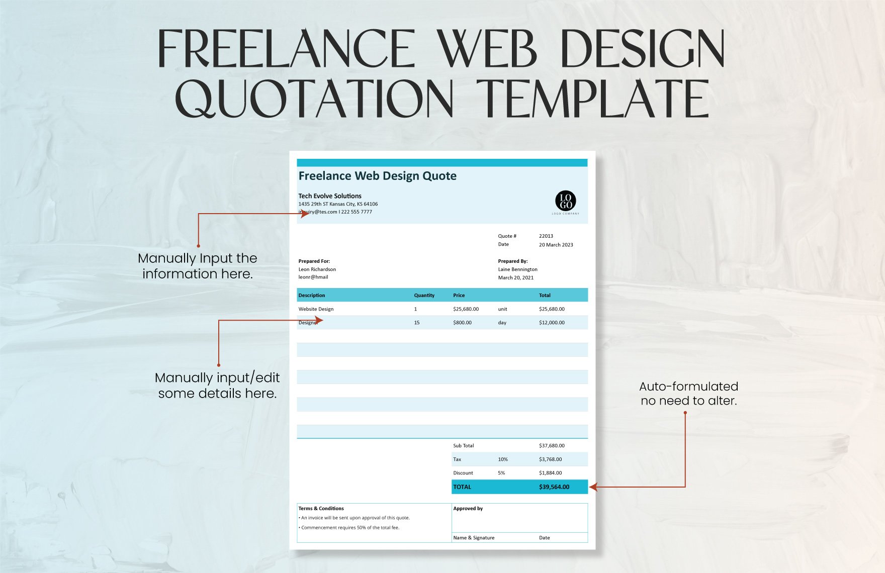 Freelance Web Design Quotation Template