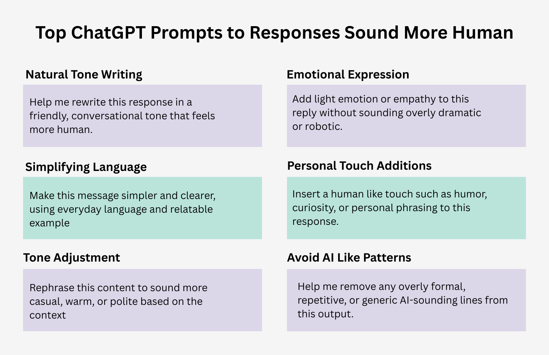 Free Prompts For ChatGPT To Sound More Human