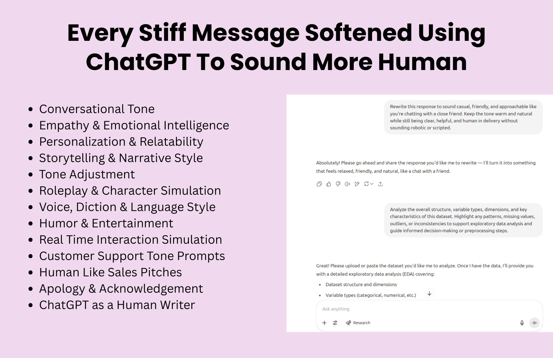 Free Prompts For ChatGPT To Sound More Human