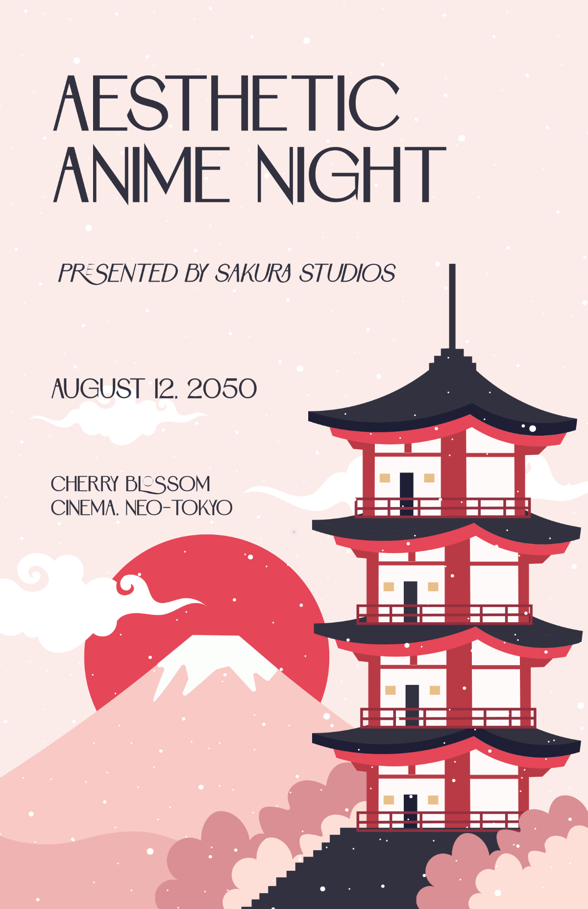 Free Aesthetic Anime Poster Template
