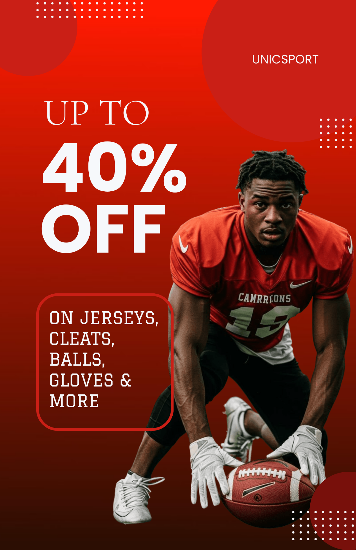 Free Creative Football Sale Poster Template