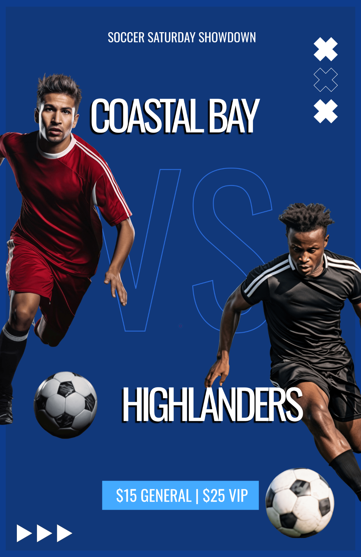 Free Soccer Football Poster Design Template
