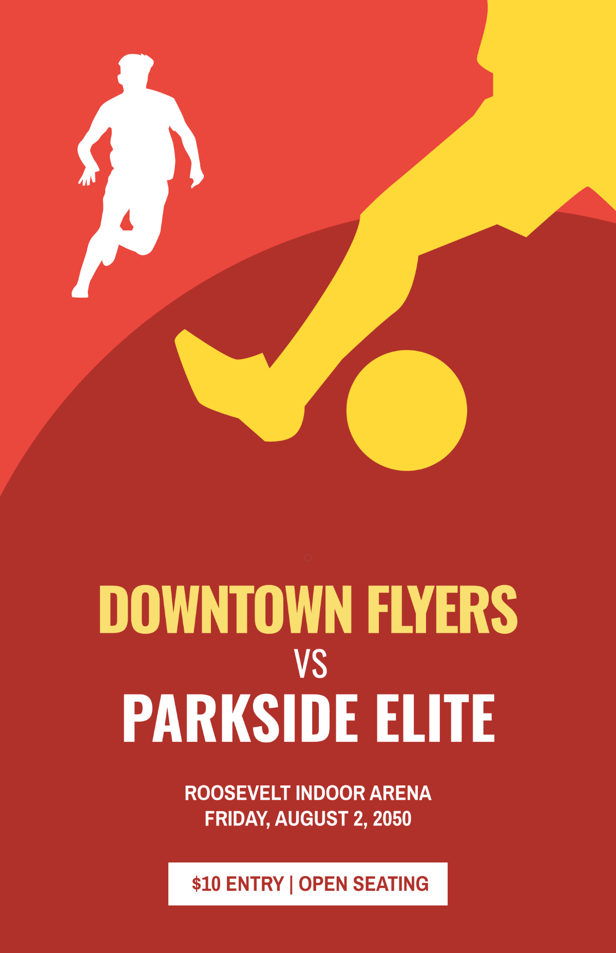 Free Futsal Football Poster Template