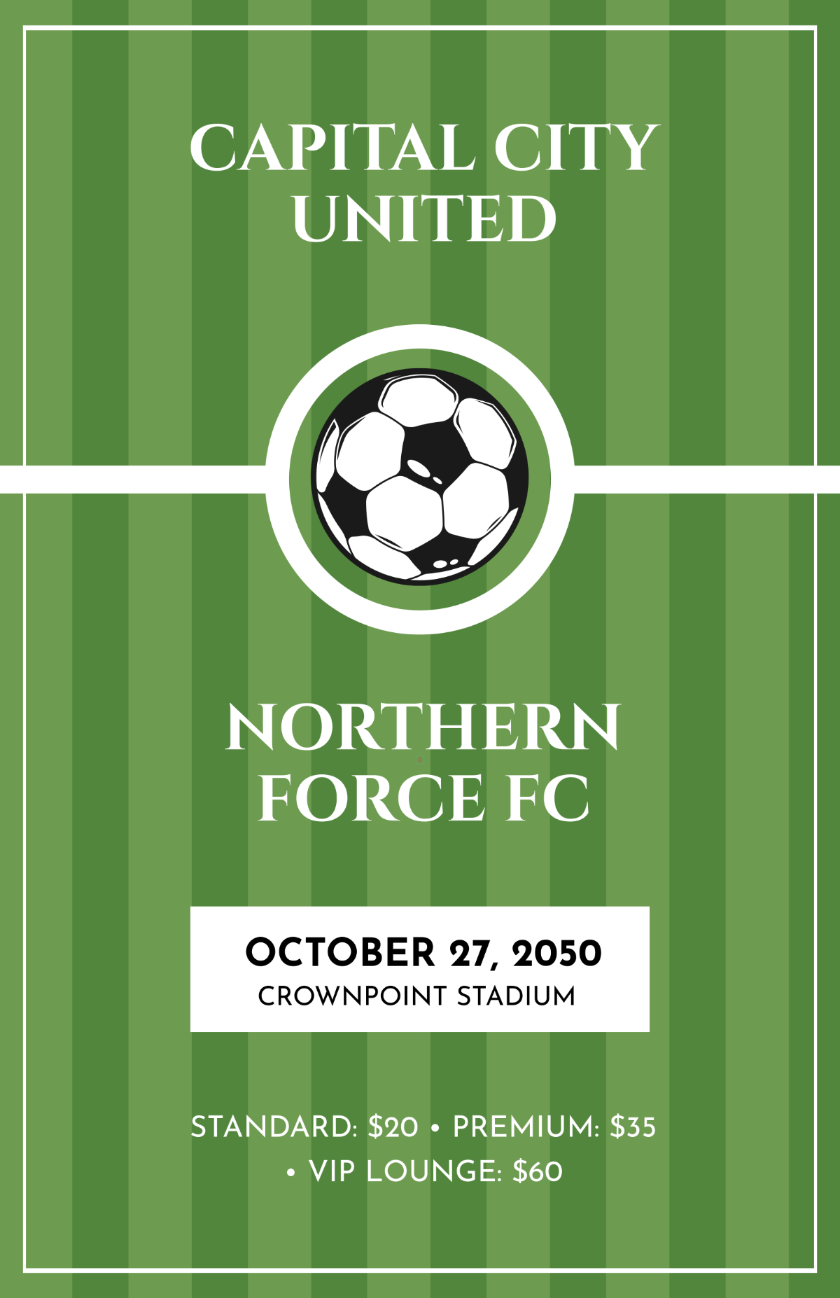 Free Football Big Match Poster Template