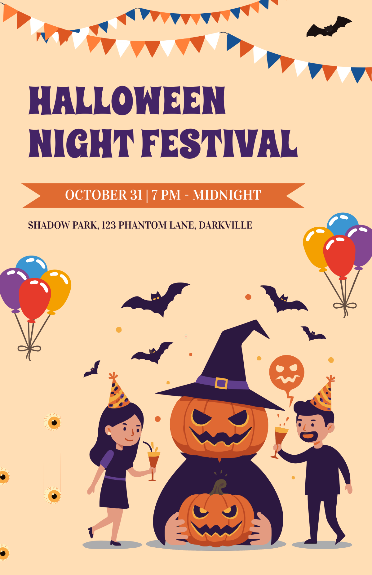Free Creative Halloween Festival Poster Template